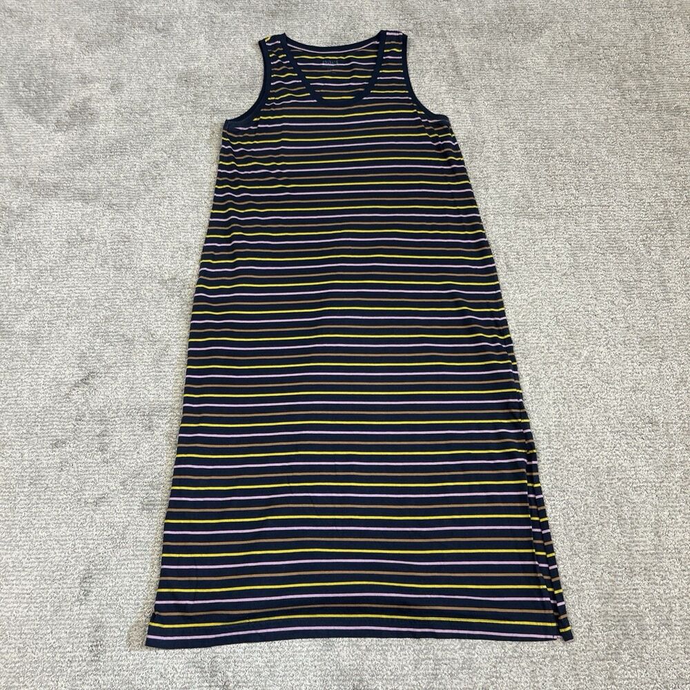 Pact Dress Womens Medium Midi Softspun Tank La Jolla Stripe Lightweight Organic